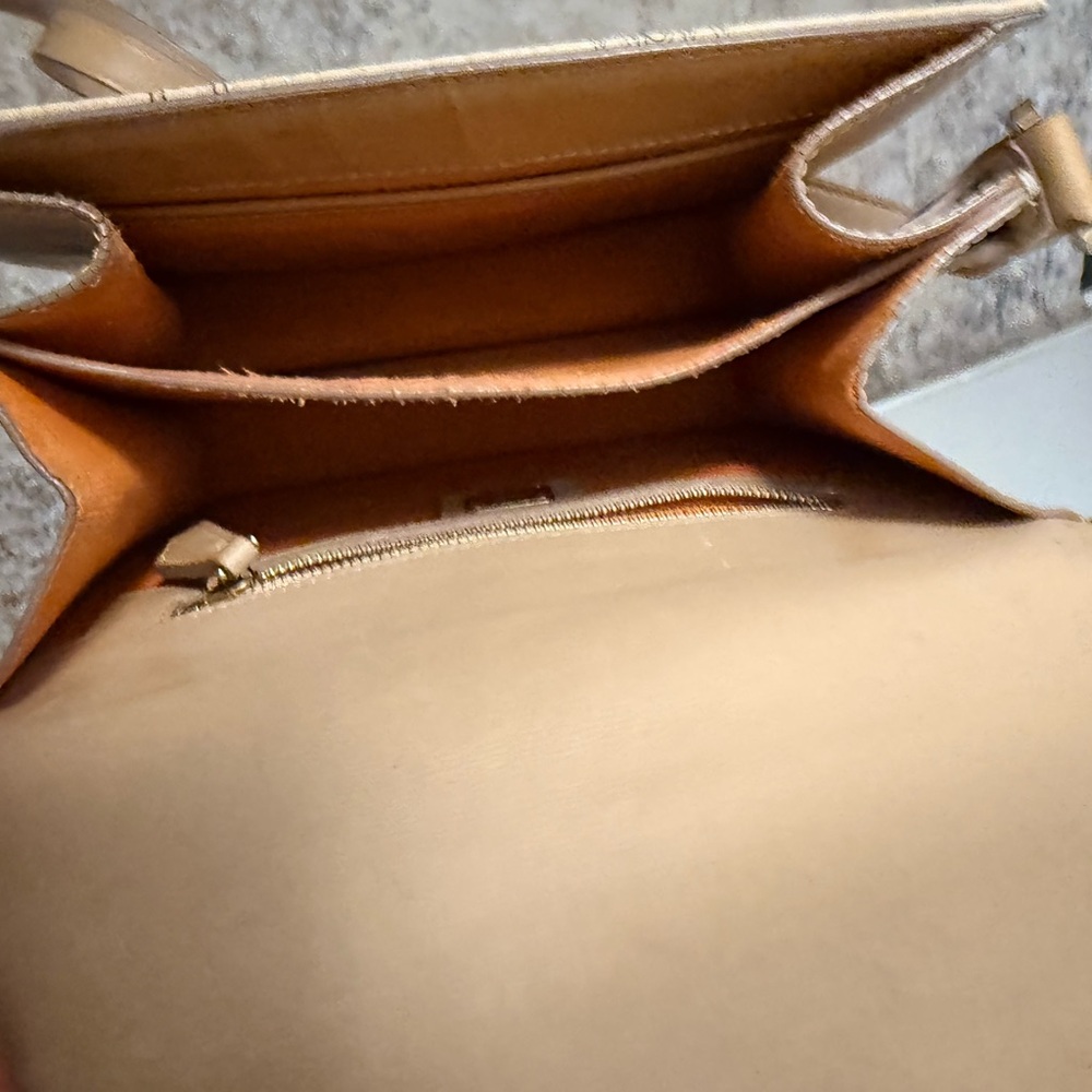 MCM Beige Visetos Patterned Leather Crossbody Bag - Picture 8 of 12